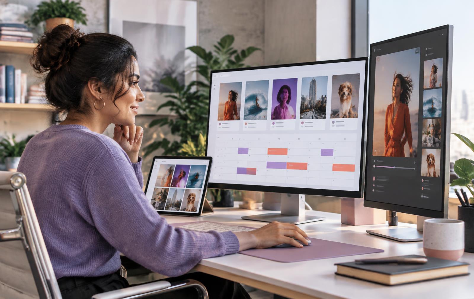 Content manager scheduling finished videos across channels