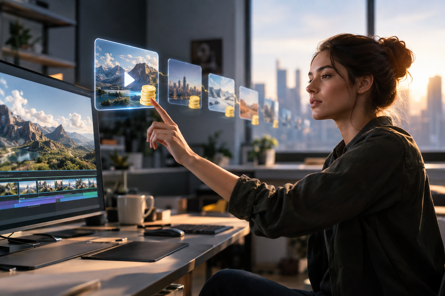 How do credit-based pricing models work for AI video?