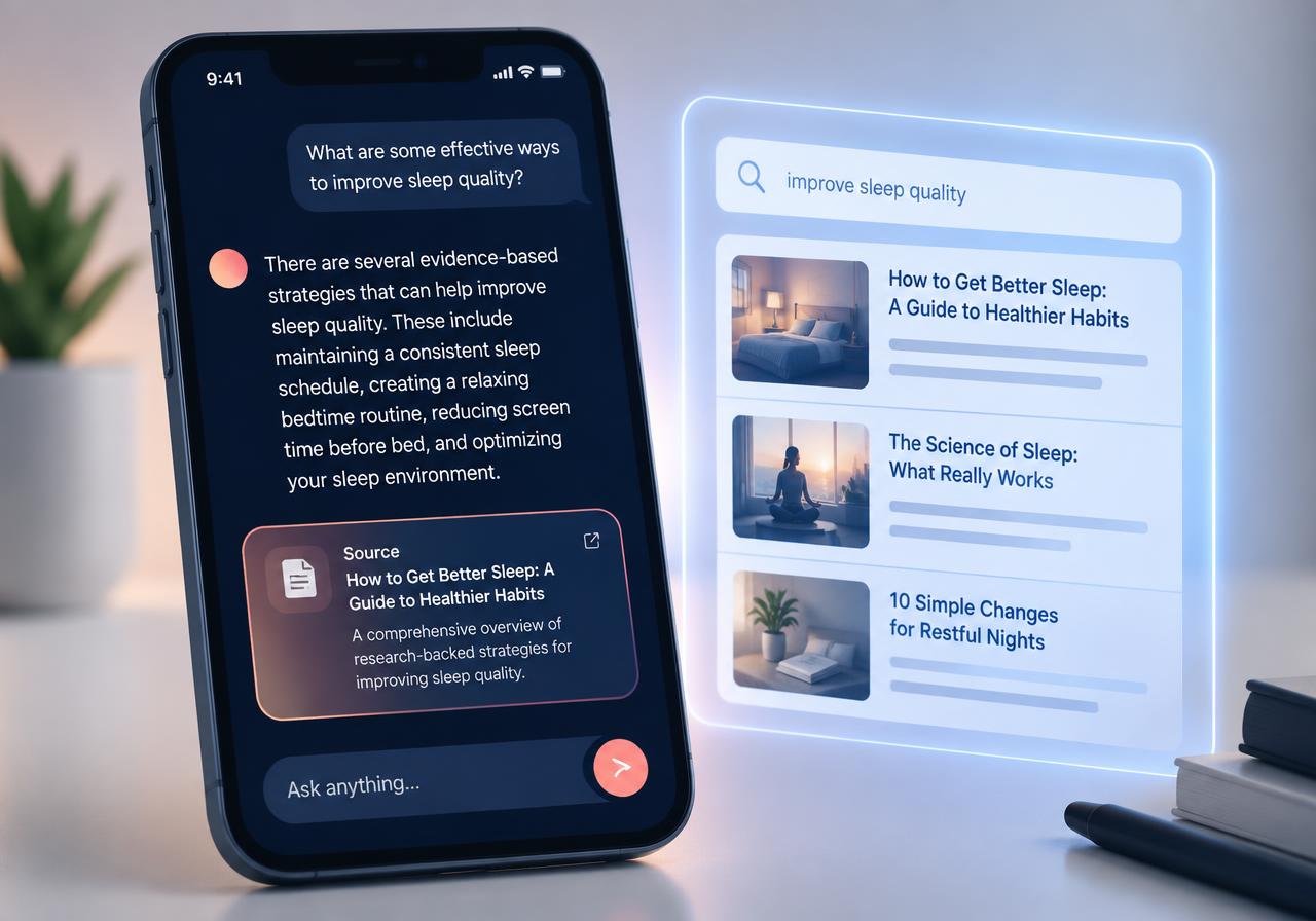 AI answer assistant citing a branded Reels247 article